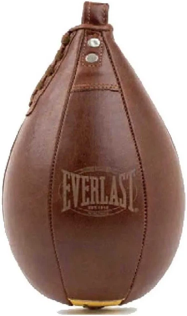 Боксерская груша Everlast кожа 15x23 см коричневая - Фото 1 Боксерская груша Everlast кожа 15x23 см коричневая - изображение 1