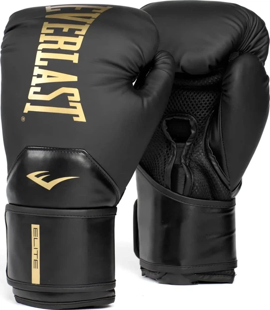 Боксерские перчатки Everlast нитрил-бутадиен-каучук 14 унций черный золотой - Фото 1 Боксерские перчатки Everlast нитрил-бутадиен-каучук 14 унций черный золотой - изображение 1