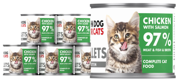 Karma mokra dla kociąt John Dog for Cats Kurczak z łososiem Filety 6 x 140 g (5903769009466) - Zdjęcie 1 Karma mokra dla kociąt John Dog for Cats Kurczak z łososiem Filety 6 x 140 g (5903769009466) - obraz 1