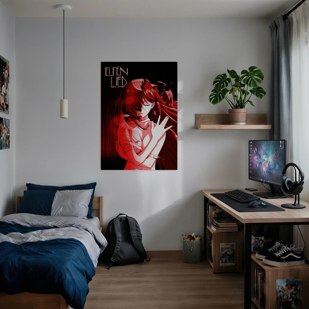 Постер Ельфійська пісня, Elfen Lied, Lucy/Nyu, Люсі, аніме, A1 85×60 см (id5262) - зображення 2