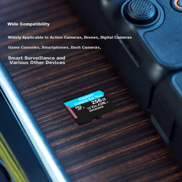 Карта пам'яті Kingston Canvas Go! Plus microSDXC 256GB UHS-I U3 V30 A2 + SD-адаптер (SDCG4/256GB) - зображення 6