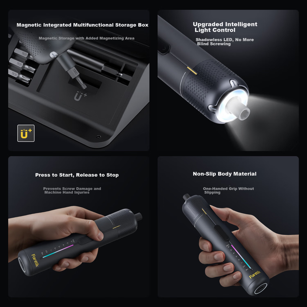 Аккумуляторная электроотвертка Fanttik S2 Pro, 3.7 В, 6 Н·м - изображение 5