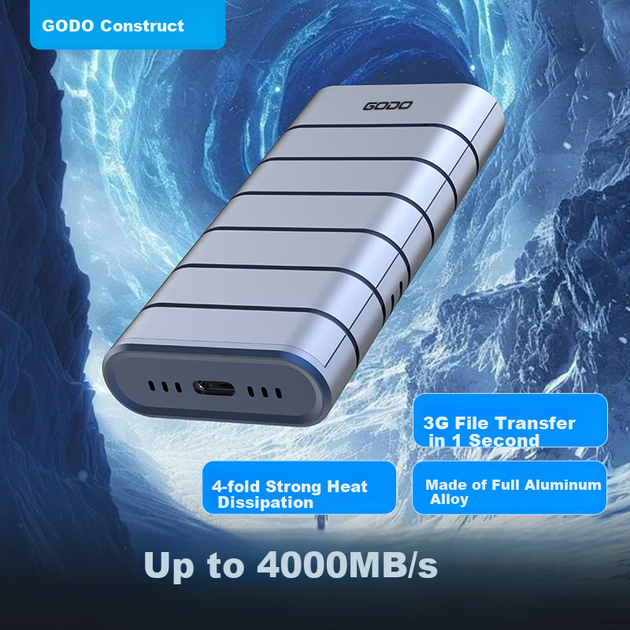 Портативний зовнішній жорсткий диск GODO M.2 SSD USB4 NVMe для ноутбуків та настільних комп'ютерів 40 Гбіт/с, сумісний з Thunderbolt 4/3, підходить для телефонів Apple MAC - Фото 4 Портативний зовнішній жорсткий диск GODO M.2 SSD USB4 NVMe для ноутбуків та настільних комп'ютерів 40 Гбіт/с, сумісний з Thunderbolt 4/3, підходить для телефонів Apple MAC - зображення 4