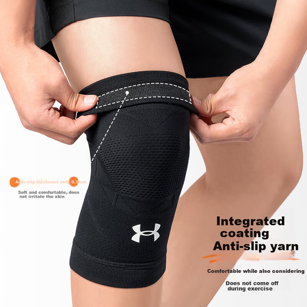Наколінник Under Armour спортивний, з підтримкою наколінка, чорний, розмір M 1шт (UA1010) - зображення 2