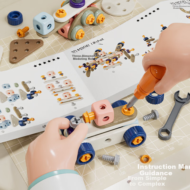 Конструктор Nuki Kids «Набір інструментів», розвивальний - Фото 9 Конструктор Nuki Kids «Набір інструментів», розвивальний - зображення 9