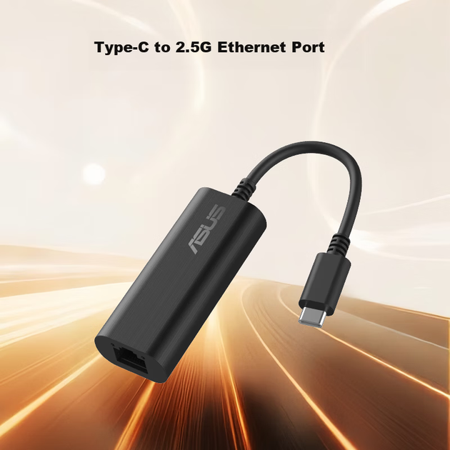 Сетевой адаптер ASUS Type-C на 2.5G с разъемом RJ45 Ethernet для ноутбука и настольного компьютера, расширяющий возможности подключения к док-станции. - изображение 4