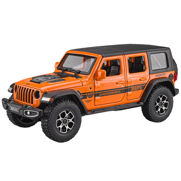 Игрушка внедорожника Chiyumoxing Jeep Wrangler, реалистичная модель автомобиля, модель небольшого легкосплавного автомобиля, подарок для мальчиков - изображение 5