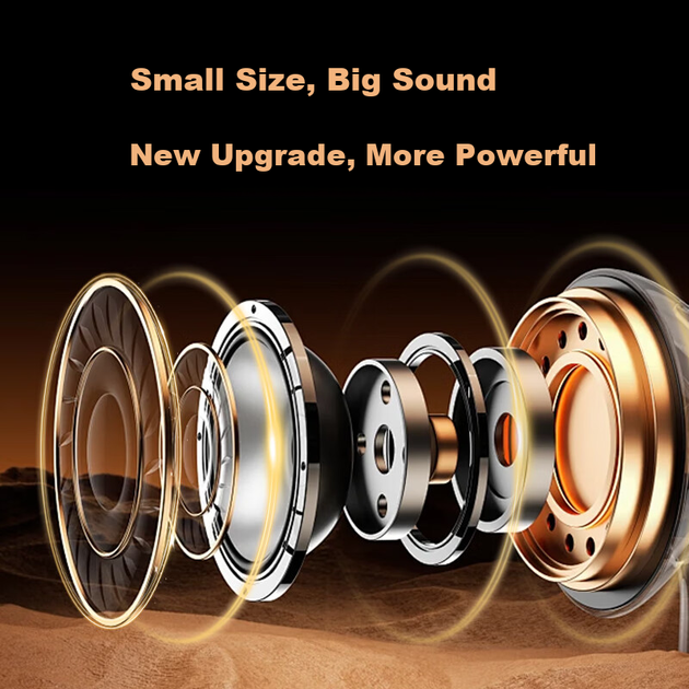 Беспроводная портативная колонка Newmine BT512 с Bluetooth, настольная аудиосистема для дома и улицы, миниатюрная портативная колонка с яркой подсветкой и сабвуфером. - зображення 5