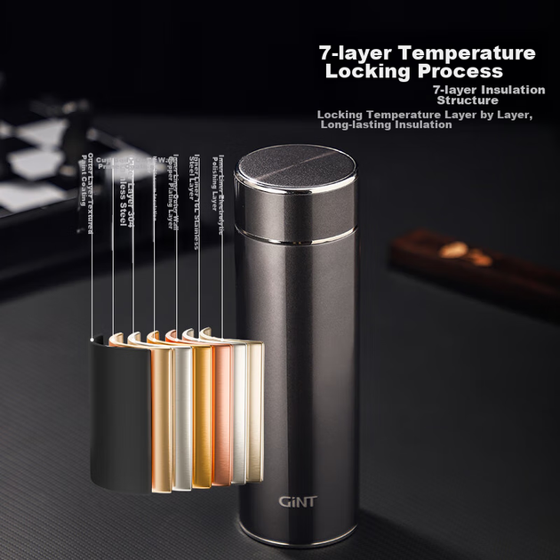 Термопляшка GiNT з ситечком 400 мл Natural Steel - зображення 7