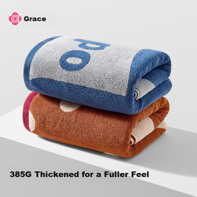 Полотенце банное Grace из синьцзянского хлопка большое впитывающее, коричневое, 385 г - изображение 5