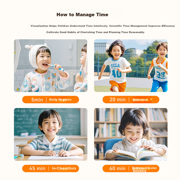 Таймер визуальный Manfenxiaoxueba Orange для детей, с 2 экранами - изображение 8