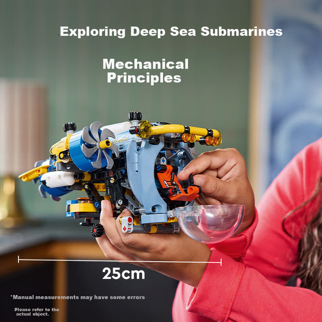 LEGO Technic 42201 Глубоководная исследовательская подводная лодка, игрушка для мальчиков и девочек, подарок на День защиты детей, украшение - изображение 6