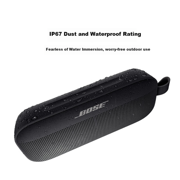 BOSESoundLink Flex Special Edition Bluetooth-колонка — чорна, водонепроникна портативна колонка для кемпінгу/автоколонка для використання на відкритому повітрі, подарунок - зображення 5
