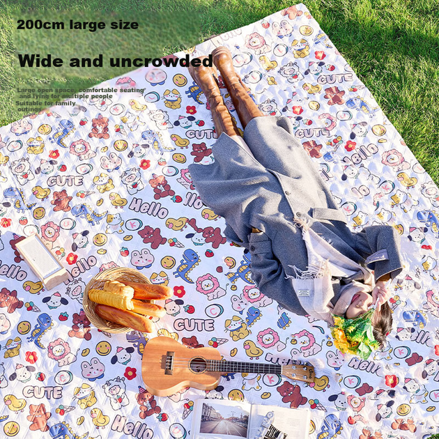 Коврик для пикника Suncojia Outdoor, влагостойкий, утолщенный, 2x2 м - изображение 6