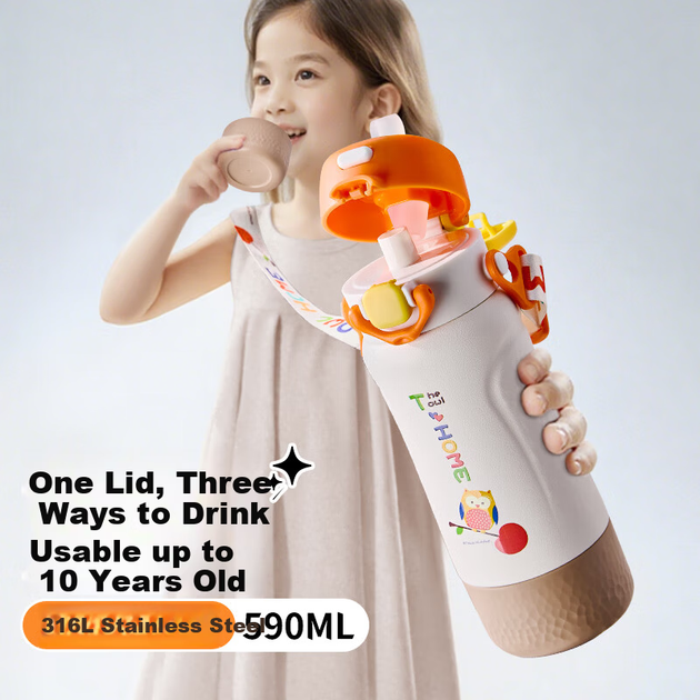 Ізольована пляшка для води Cica Kids для учнів початкової школи 6-12 років, подвійна чашка з нержавіючої сталі 316L для хлопчиків та дівчаток - Фото 9 Ізольована пляшка для води Cica Kids для учнів початкової школи 6-12 років, подвійна чашка з нержавіючої сталі 316L для хлопчиків та дівчаток - зображення 9