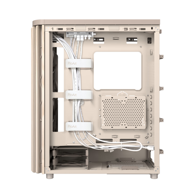 Корпус ASUS ProArt PA401 MESH с деревянной решеткой, овсяно-белый - изображение 8