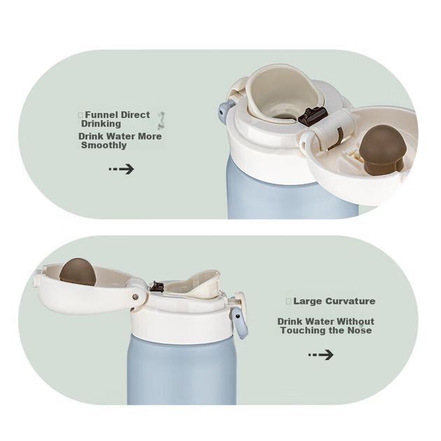 Термокухоль THERMOS, велика місткість, нержавіюча сталь 316L, для чоловіків, жінок та дітей, зберігає напої холодними, подарунок на день народження, синій - зображення 6