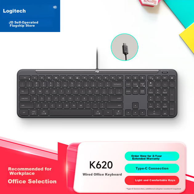 Клавиатура проводная Logitech SignatureSlim Wired K620 для бизнеса USB - изображение 8