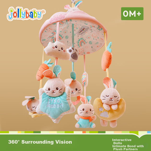 Мобіль Jollybaby для ліжечка музичний підвісний кролик - зображення 5