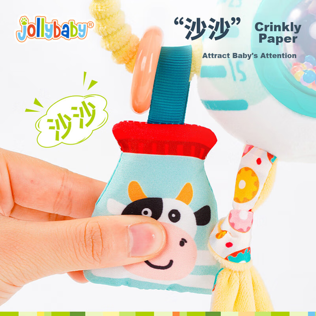 Jollybaby, мобиль для детской кроватки, игрушка для автокресла, подвеска для коляски, колокольчик для детской кроватки, бутылочка - изображение 7