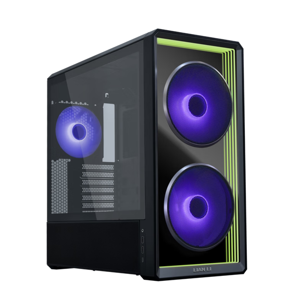 Игровой корпус LIANLI L217 INF Infinity Mirror Edition Mid-Tower, черный, с поддержкой двух блоков питания и задней панелью для материнских плат EATX. - изображение 2