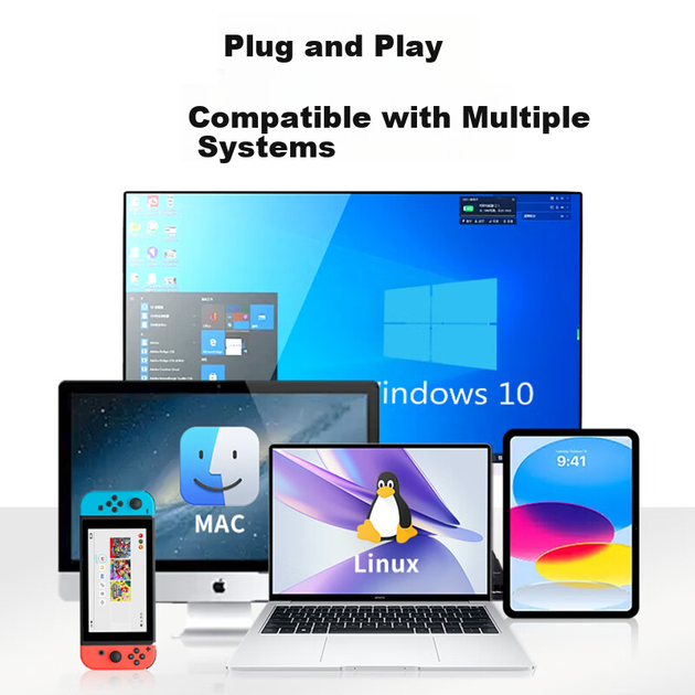 Адаптер Lenovo Type-C — RJ45 Ethernet BY02-RC гігабітний, USB-концентратор - зображення 5