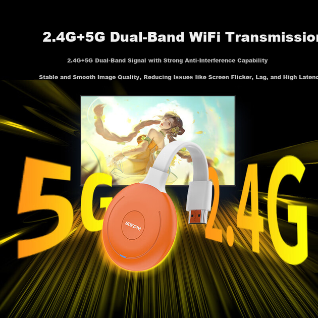 Беспроводной HDMI-приемник BOEGAM BG-1S для трансляции экрана телефона на ТВ и проектор - изображение 8