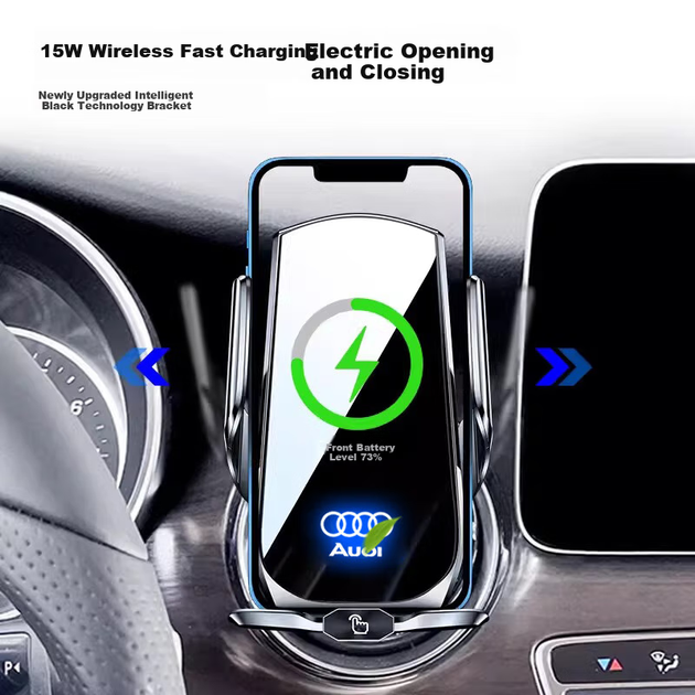 Автомобильный держатель для телефона Zhicheng для Audi A6L/A7, автоматическая беспроводная зарядка с датчиком, не блокирует вентиляционные отверстия. - изображение 5