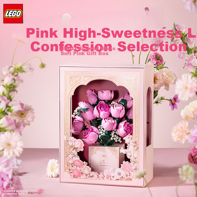 Конструктор LEGO 10374 «Букет розовых роз» — игрушка для мальчиков и девочек, подарок для парня и девушки, украшение для дома. - изображение 4