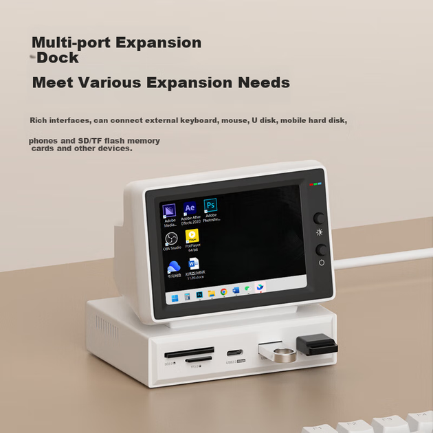 Міні-док-станція Hagibis, USB-хаб багатопортовий, для MacBook, моніторів та корпусів - зображення 9