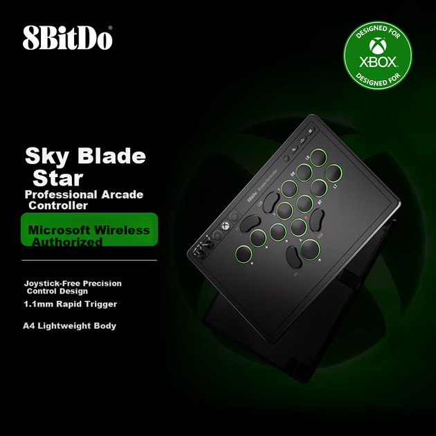8BitDo Tianren Star Аркадний контролер Microsoft Xbox Hitbox Street Fighter 6-кнопкова файтингова клавіатура XSX Геймпад ПК Steam Tekken 8 Fatal Fury 97 Street Fighter - зображення 5