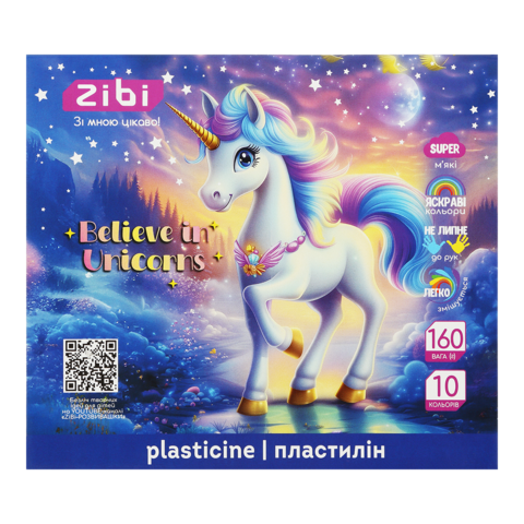 Пластилін 10кольорів ZB.6281 160 г UNICORN KIDS Line - Фото 1 Пластилін 10кольорів ZB.6281 160 г UNICORN KIDS Line - изображение 1