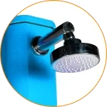 Душ сонячний Aquaviva Jolly S алюмінієвий з мийкою для ніг, Light Blue A620/5012, 22 л - зображення 2