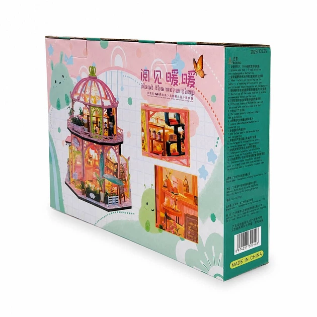 Румбокс конструктор DIY Cake & Coffee &Flowers Shop 273 детали с LED-освещением - Фото 2 Румбокс конструктор DIY Cake & Coffee &Flowers Shop 273 детали с LED-освещением - изображение 2