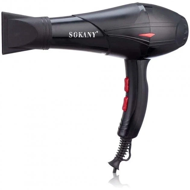 Професійний потужний фен для волосся Sokany HS-3890 Black - зображення 2