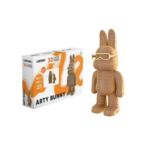 3D Пазл Картонний Cartonic Арт Заяць Art Bunny 160 деталей - Фото 1 3D Пазл Картонний Cartonic Арт Заяць Art Bunny 160 деталей - зображення 1