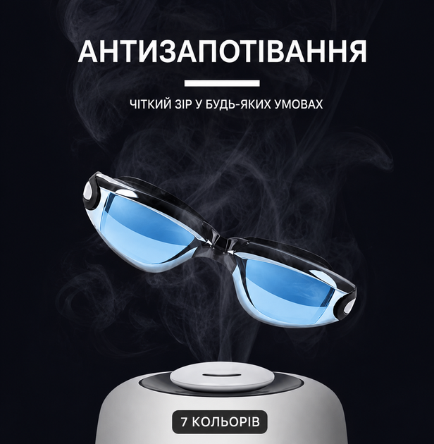 Профессиональные стартовые очки для спортивного и конкурсного плавания с интегрированными берушами и 3D технологией памяти серые - изображение 4