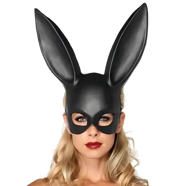 Маска Зайка Playboy карнавальная для парня и девушки универсальная, сексуальная маска Заяц плейбой Черный - Фото 9 Маска Зайка Playboy карнавальная для парня и девушки универсальная, сексуальная маска Заяц плейбой Черный - изображение 9