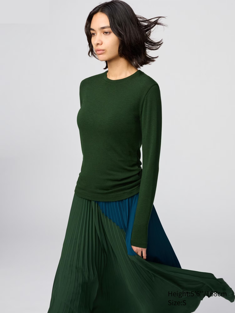 Лонгслів Uniqlo розмір S зелений (54) (478955) - Фото 1 Лонгслів Uniqlo розмір S зелений (54) (478955) - изображение 1
