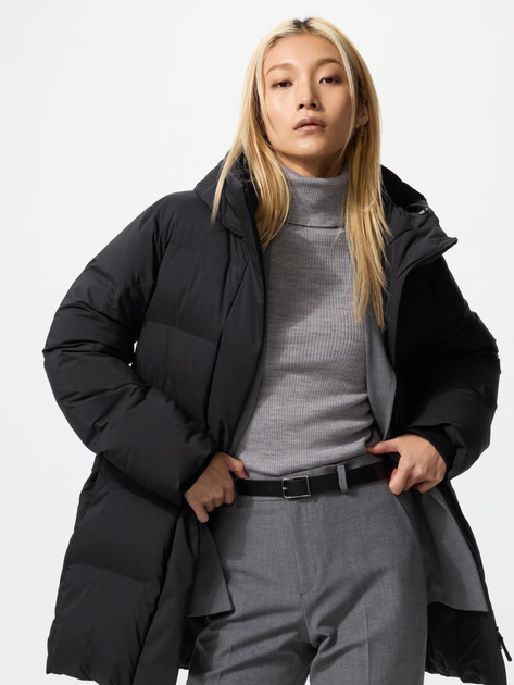 Пуховик Uniqlo розмір S чорний (481137) - Фото 1 Пуховик Uniqlo розмір S чорний (481137) - зображення 1