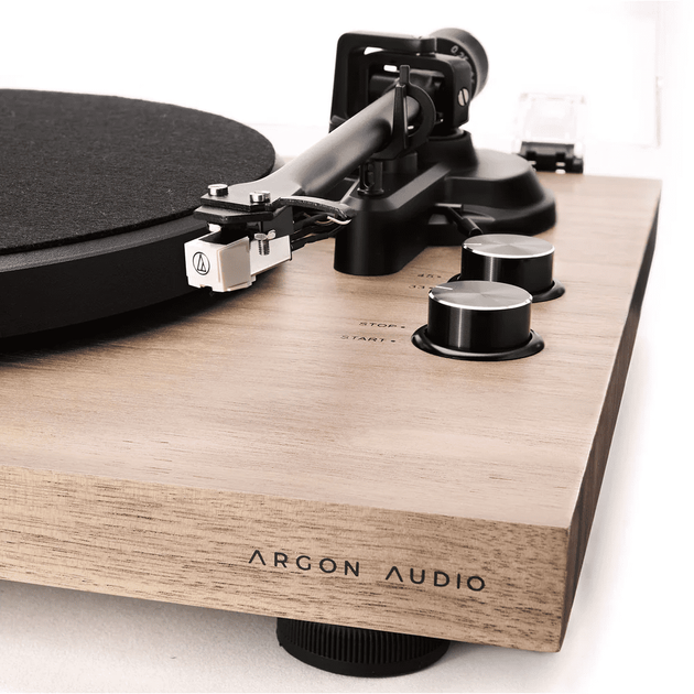Вініловий програвач із вбудованим фоноректором Argon Turntable MK2 Walnut - зображення 5