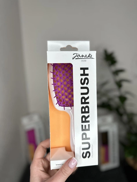 Щітка Janeke 1830 Superbrush The Original Italian Patent Біла з фіолетовим - изображение 3