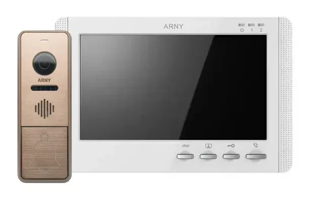 Аналоговый комплект видеодомофона ARNY AVD-7942 (AVD-709MD 1Мп+AVP-NG420 1Мп) White+Bronze - Фото 1 Аналоговый комплект видеодомофона ARNY AVD-7942 (AVD-709MD 1Мп+AVP-NG420 1Мп) White+Bronze - изображение 1