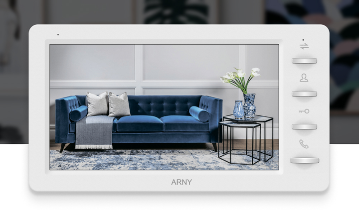 Мультиформатный комплект видеодомофона ARNY AVD-7008FHD (AVD-708 2Мп + AVP-05 2Мп) White + Brown - Фото 3 Мультиформатный комплект видеодомофона ARNY AVD-7008FHD (AVD-708 2Мп + AVP-05 2Мп) White + Brown - изображение 3