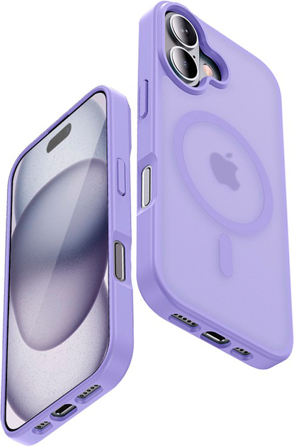 Чохол Crong Hybrid Matte Magnetic для Apple iPhone 17 Lavender (CRGHMMIP1763LVR) - Фото 2 Чохол Crong Hybrid Matte Magnetic для Apple iPhone 17 Lavender (CRGHMMIP1763LVR) - зображення 2