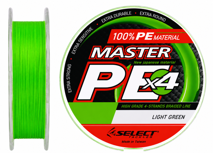 Шнур Select Master PE Light Green 100m 0.16mm 19kg - Фото 1 Шнур Select Master PE Light Green 100m 0.16mm 19kg - зображення 1