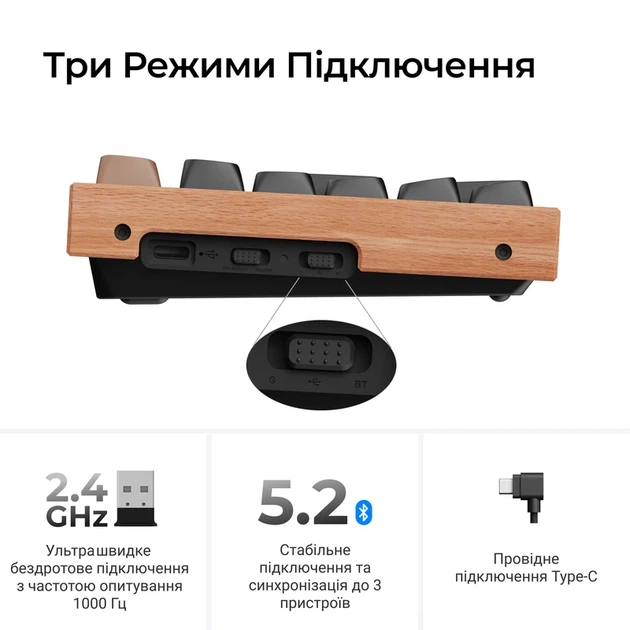 Клавіатура бездротова Keychron K10 HE Magnetic Switch Black RGB (K10H-F1-UA) - изображение 10