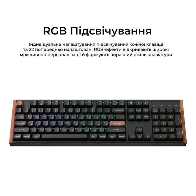 Клавіатура бездротова Keychron K10 HE Magnetic Switch Black RGB (K10H-F1-UA) - изображение 14