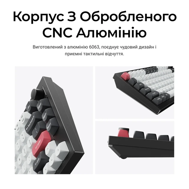 Клавіатура бездротова Keychron Q1 HE Magnetic Switch Black RGB (Q1H-M1-UA) - изображение 9