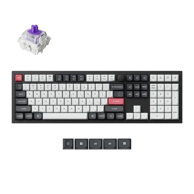 Клавіатура бездротова Keychron Q6 HE Magnetic Switch Black RGB (Q6H-M1-UA) - изображение 7